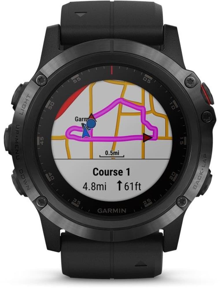 Fenix 5X Plus Sapphire -älykello, tummanharmaa mustalla hihnalla, view: 11