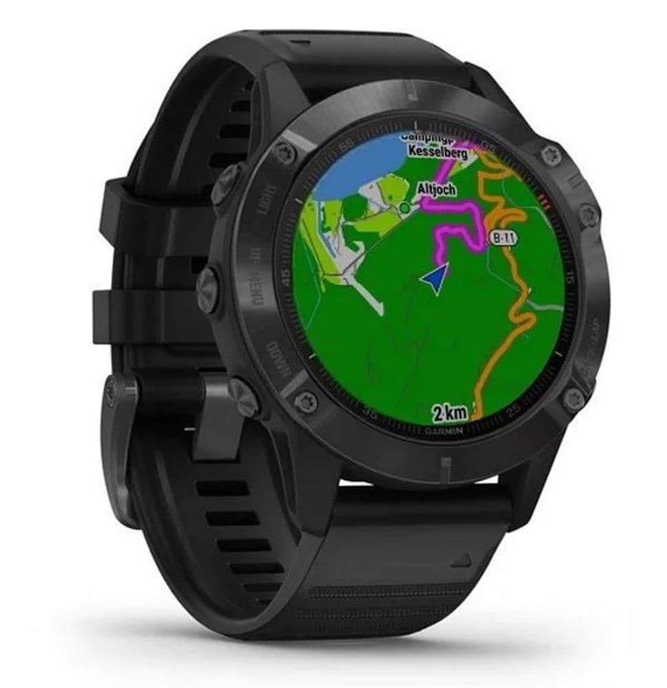 Fenix 6X Pro Musta Mustalla hihnalla, view: 1