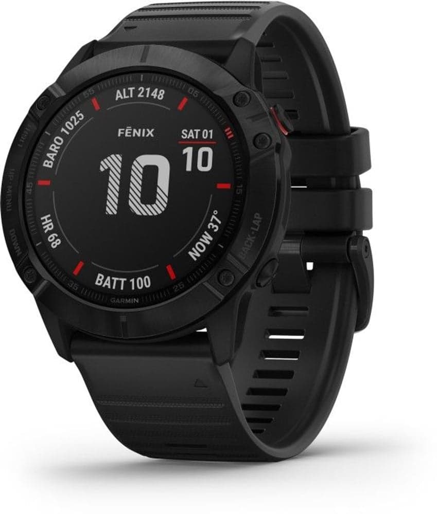 Fenix 6X Pro Musta Mustalla hihnalla, view: 0