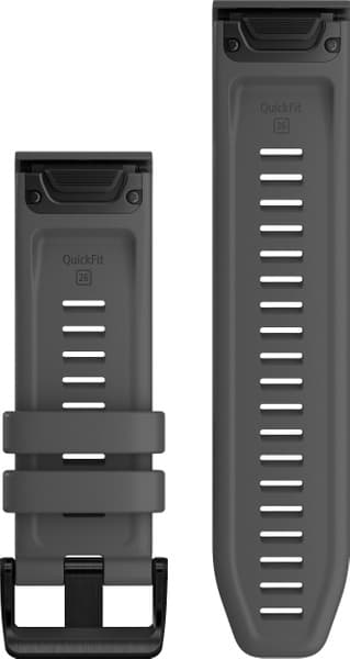 QuickFit 26 mm rannehihna, silikoni, harmaa, view: 1