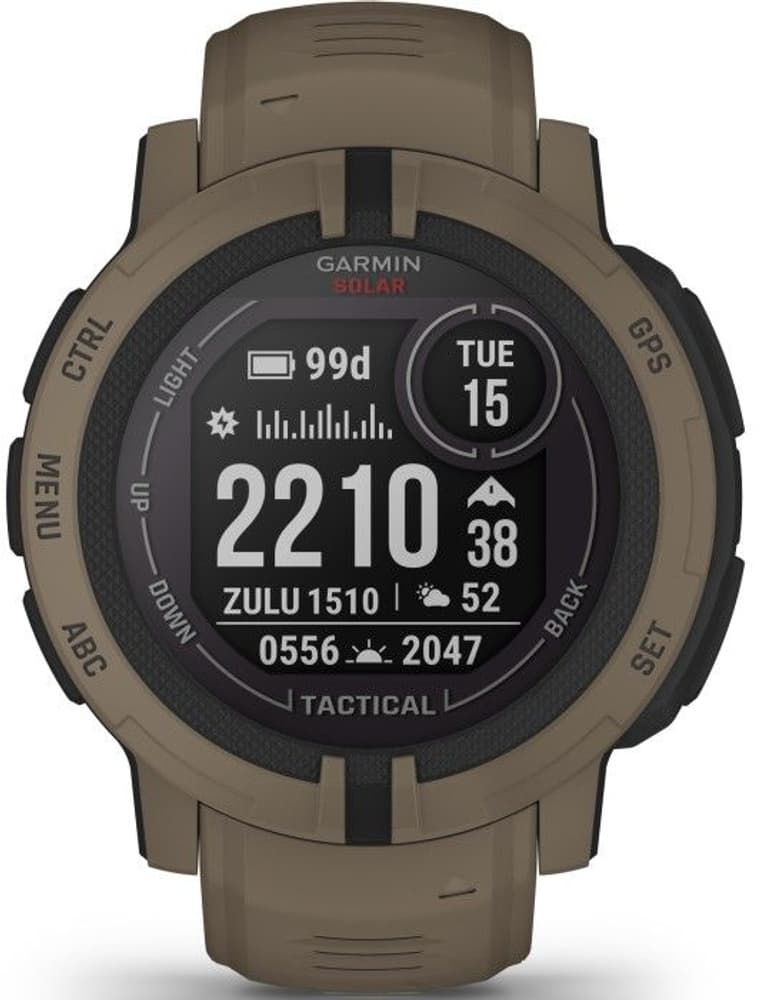 Instinct 2 Solar Tactical Edition älykello, Coyote Tan, view: 3