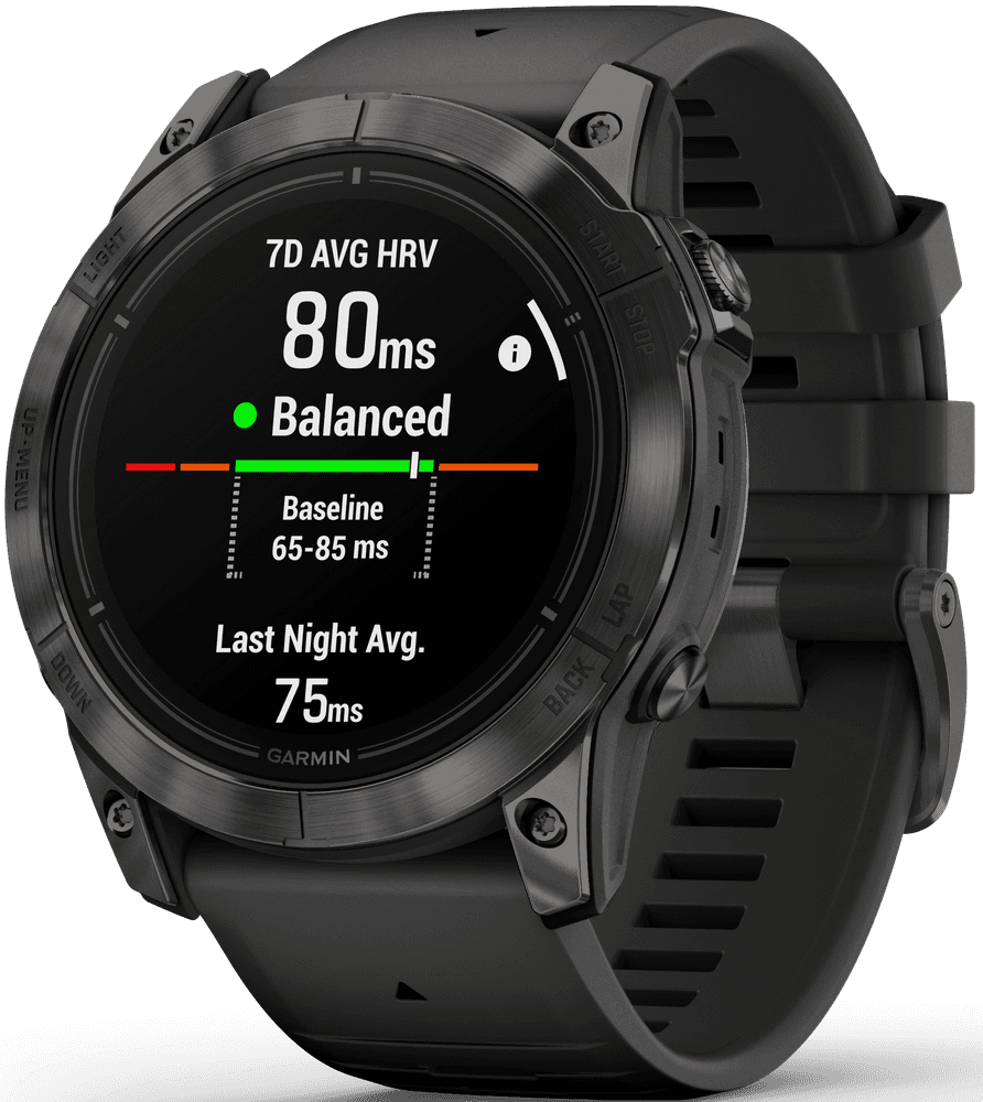 EPIX PRO (G2) 51mm Sapphire Carbon Grey DLC Titanium with Black Band, view: 7