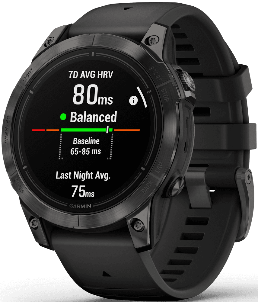 EPIX PRO (G2) 47mm Sapphire Carbon Grey DLC Titanium with Black Band, view: 7