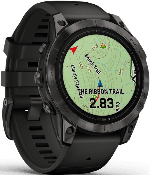 EPIX PRO (G2) 47mm Sapphire Carbon Grey DLC Titanium with Black Band, view: 3