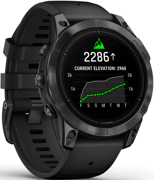 EPIX PRO (G2) 47mm Sapphire Carbon Grey DLC Titanium with Black Band, view: 4