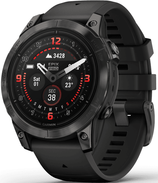 EPIX PRO (G2) 47mm Sapphire Carbon Grey DLC Titanium with Black Band, view: 0