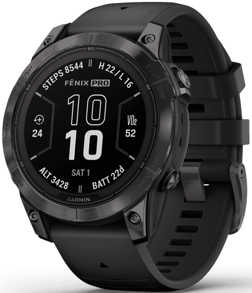 Fenix 7 Pro Sapphire Solar Carbon Grey DLC Titanium with Black Band, view: 0