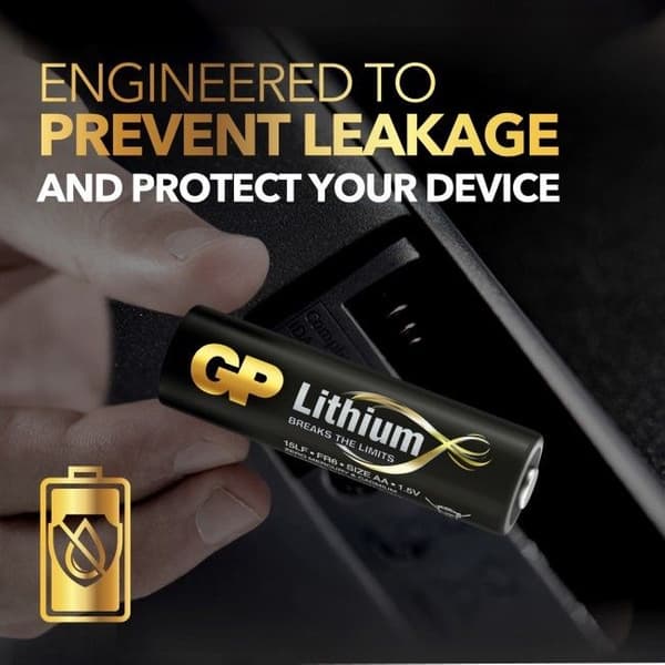 GP AA-litiumparistot 1.5V 15LF-2U4 4-pack, view: 5