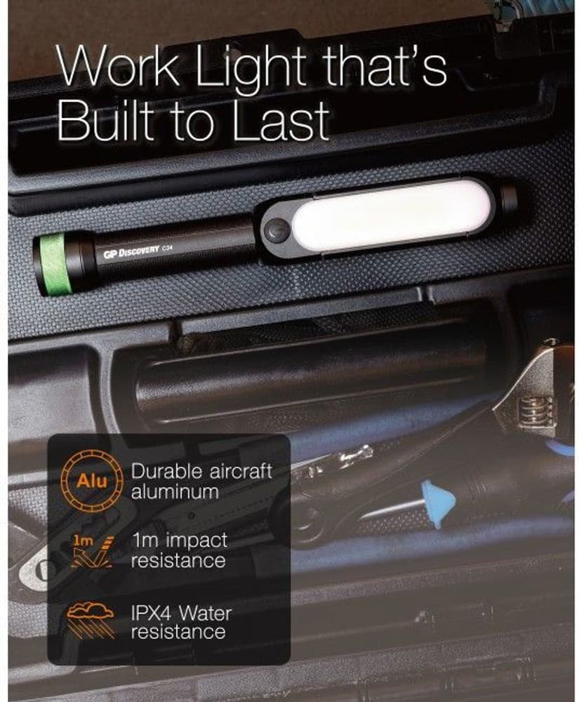 GP Discovery Cob Torch C34 taskulamppu, view: 10