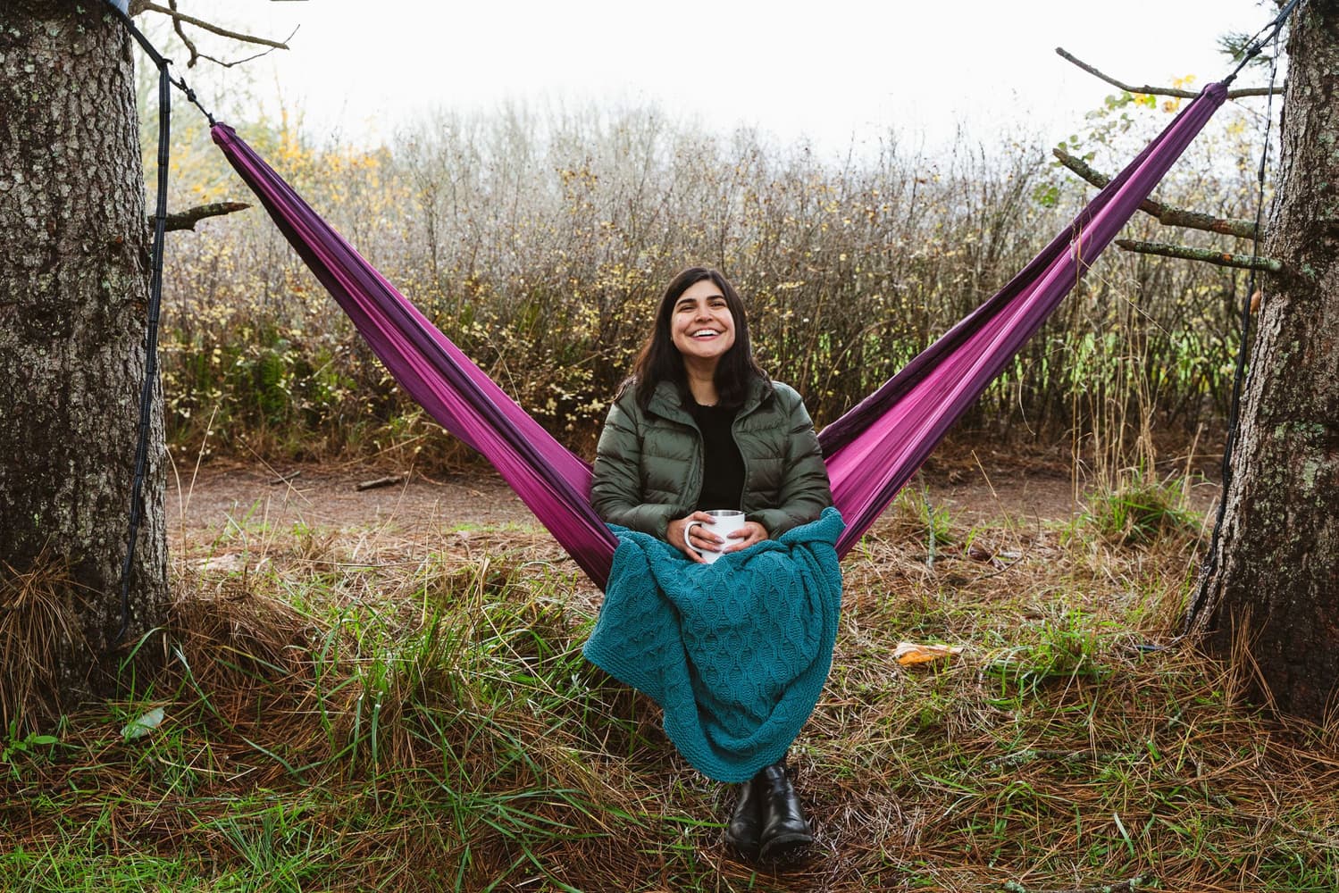 Eno SingleNest Bluesign yhden hengen riippumatto, oranssi/oliivi, view: 3