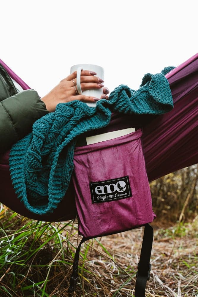 Eno SingleNest Bluesign yhden hengen riippumatto, vaalea viininpunainen/violetti, view: 2