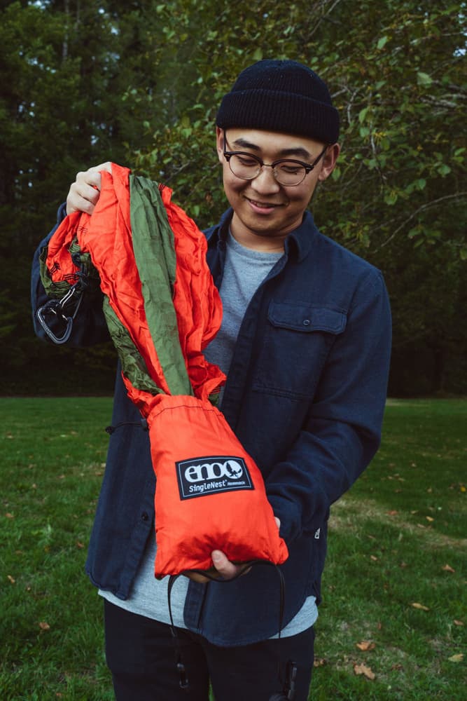 Eno SingleNest Bluesign yhden hengen riippumatto, oranssi/oliivi, view: 5