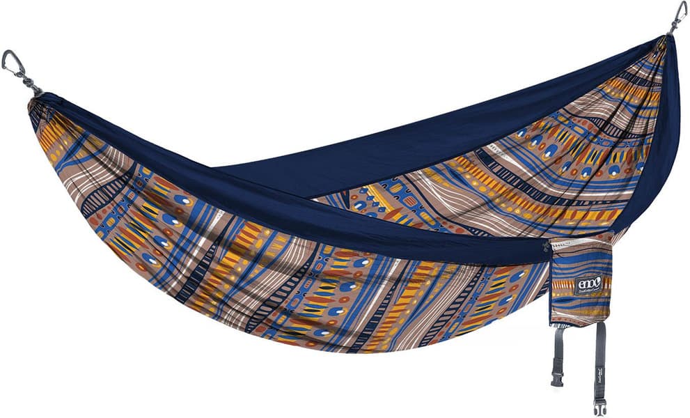 Eno DoubleNest Bluesign Print kahden hengen riippumatto, Tundra/Navy, view: 0
