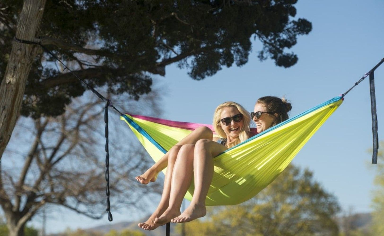 Eno DoubleNest Bluesign Print kahden hengen riippumatto, Fade/Seaglass, view: 3