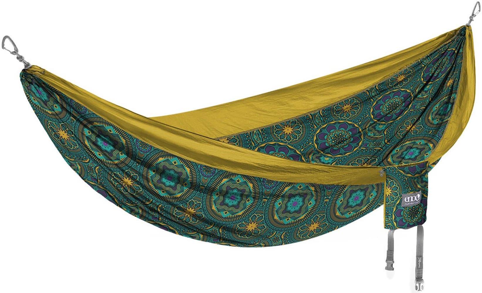 Eno DoubleNest Bluesign Print kahden hengen riippumatto, Mantra/Gold, view: 0