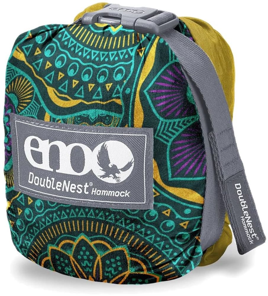 Eno DoubleNest Bluesign Print kahden hengen riippumatto, Mantra/Gold, view: 1