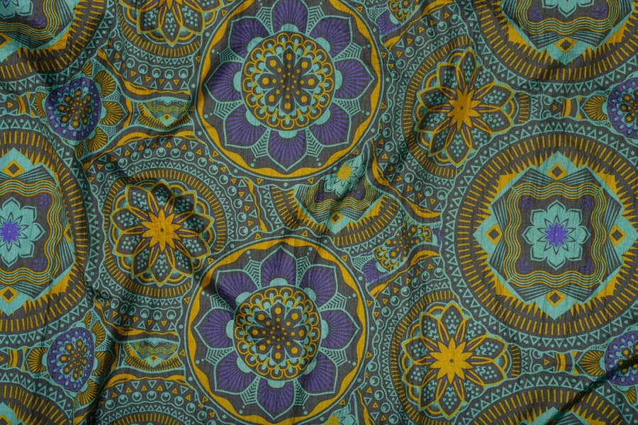 Eno DoubleNest Bluesign Print kahden hengen riippumatto, Mantra/Gold, view: 2