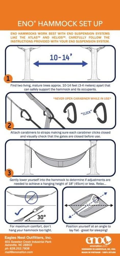 Eno Atlas XL Suspension System kiinnityshihna riippumatolle, musta, view: 6