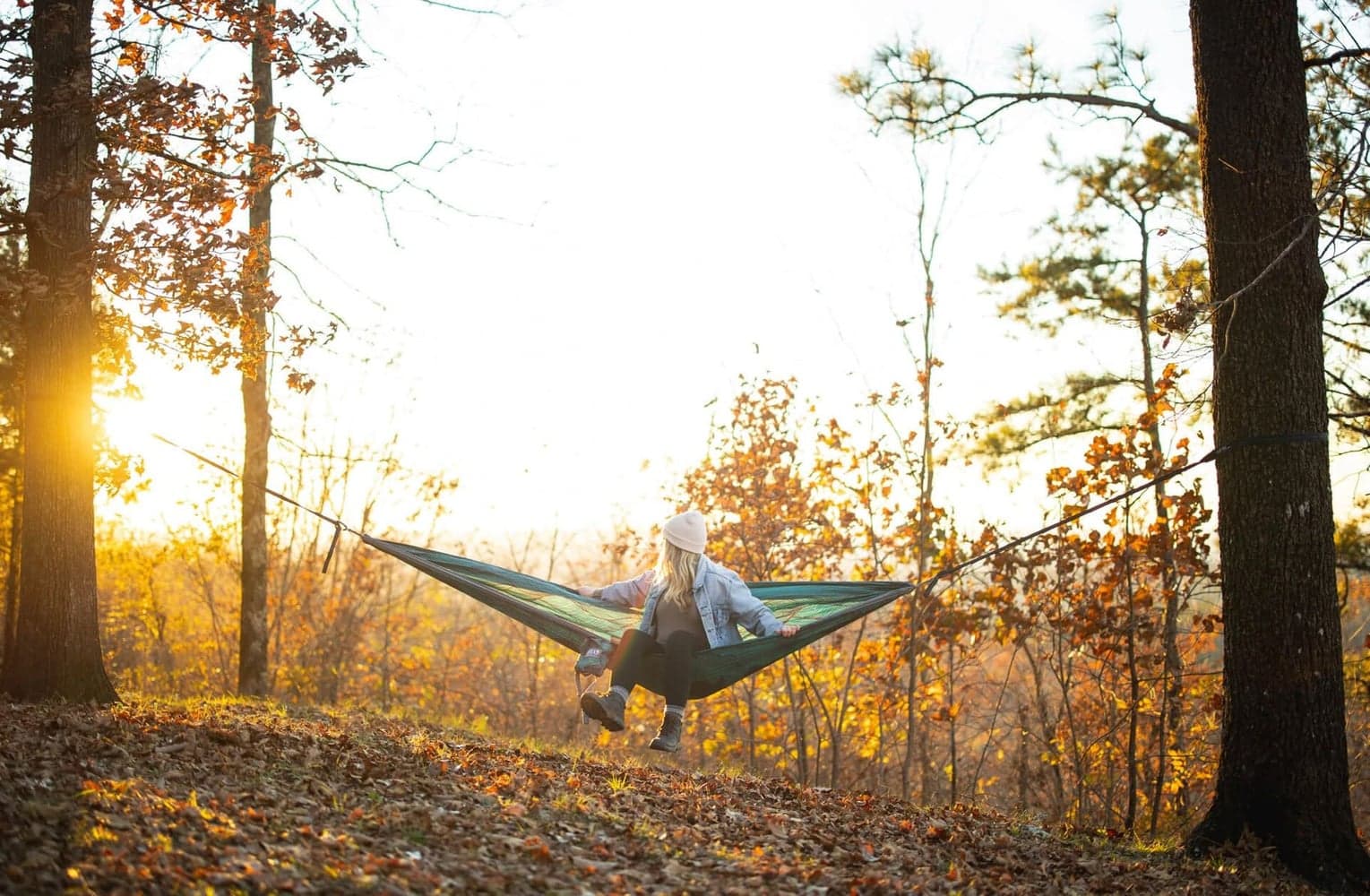 Eno DoubleNest Bluesign Print kahden hengen riippumatto, Mountains to Sea/Grey, view: 7