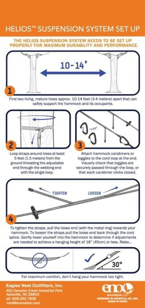 Eno Helios XL Ultralight Suspension System kiinnitysjärjestelmä riippumatolle, harmaa, 4,08 m, view: 3