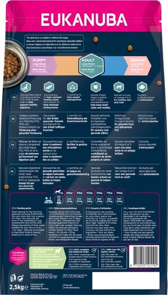 Adult Large Breed Lamb & Rice 2,5 kg, view: 1