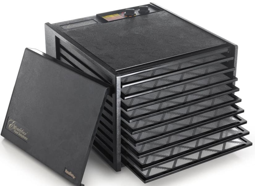 Ruokakuivuri 9 hyllyä 48-tunnin ajastin läpinäkyvä ovi, view: 0