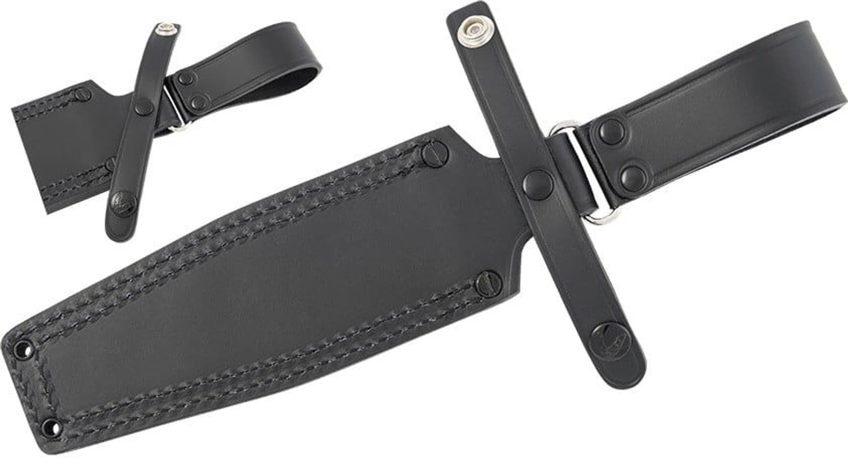 Matalalla roikkuva nahkatuppi A1-puukolle, view: 1