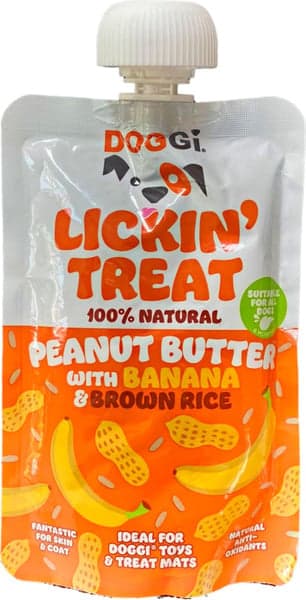 DOGGI Lickin' Treat Peanut Butter with Banana and Brown Rice makupala, 100 g, view: 0