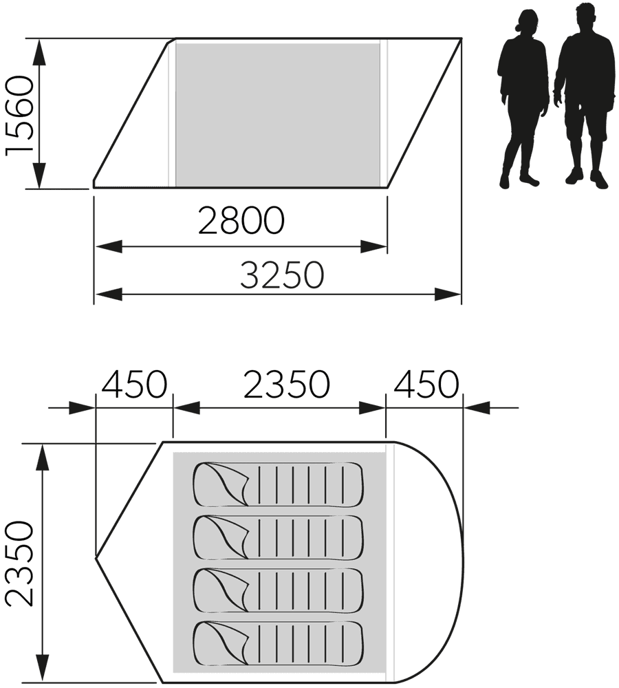 Reunion FTG 4X4 REDUX puhallettava teltta, harmaa, view: 3