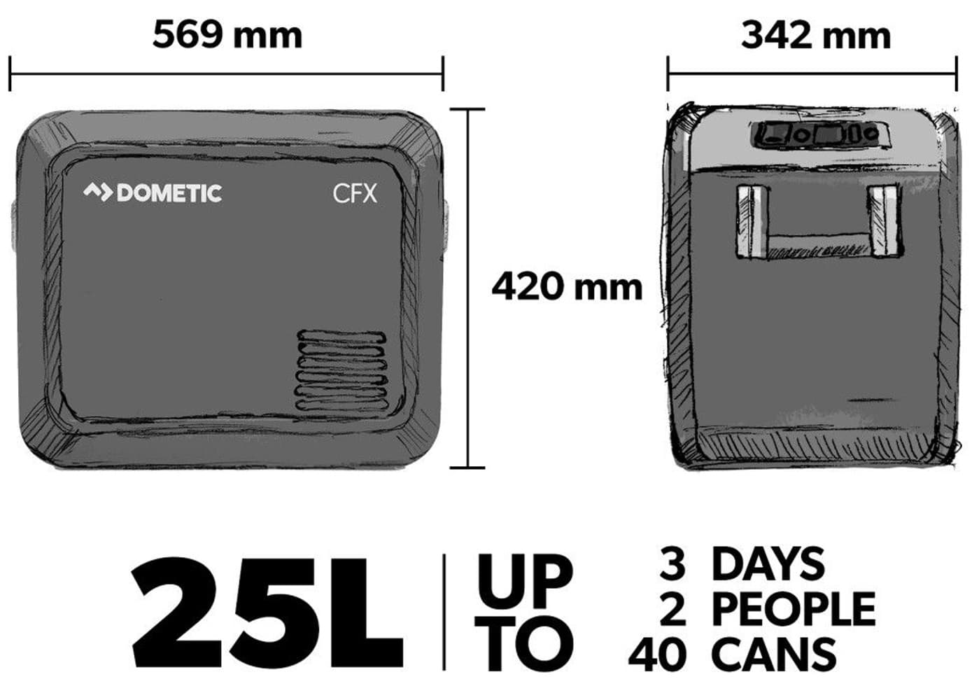 CFX3 25 Kompressorikylmälaukku, view: 2