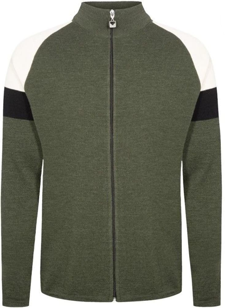 Geilo Jacket neulepaita, Darkgreen/Offwhite/Black, view: 0
