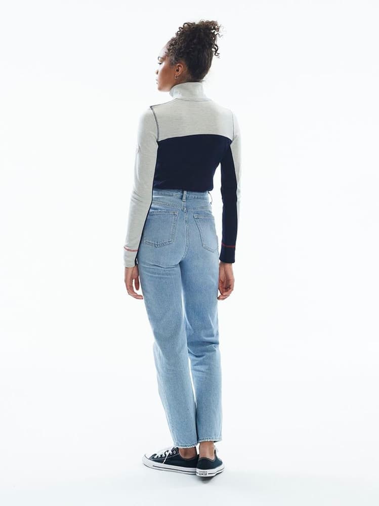 Moritz Fem Basic Sweater Navy White Raspberry, view: 2