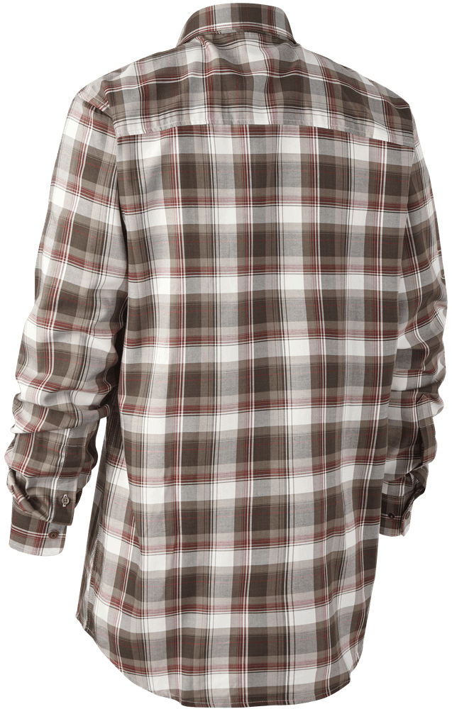 Silas Shirt kauluspaita, ruskea/punainen, view: 1
