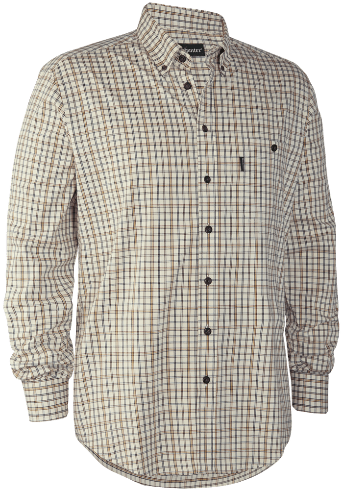 Henry Shirt kauluspaita, vaaleabeige/vihreä, view: 0