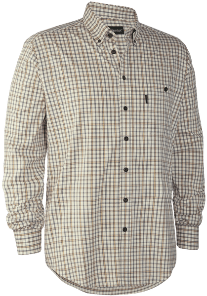 Henry Shirt kauluspaita, vaaleabeige/vihreä, view: 0