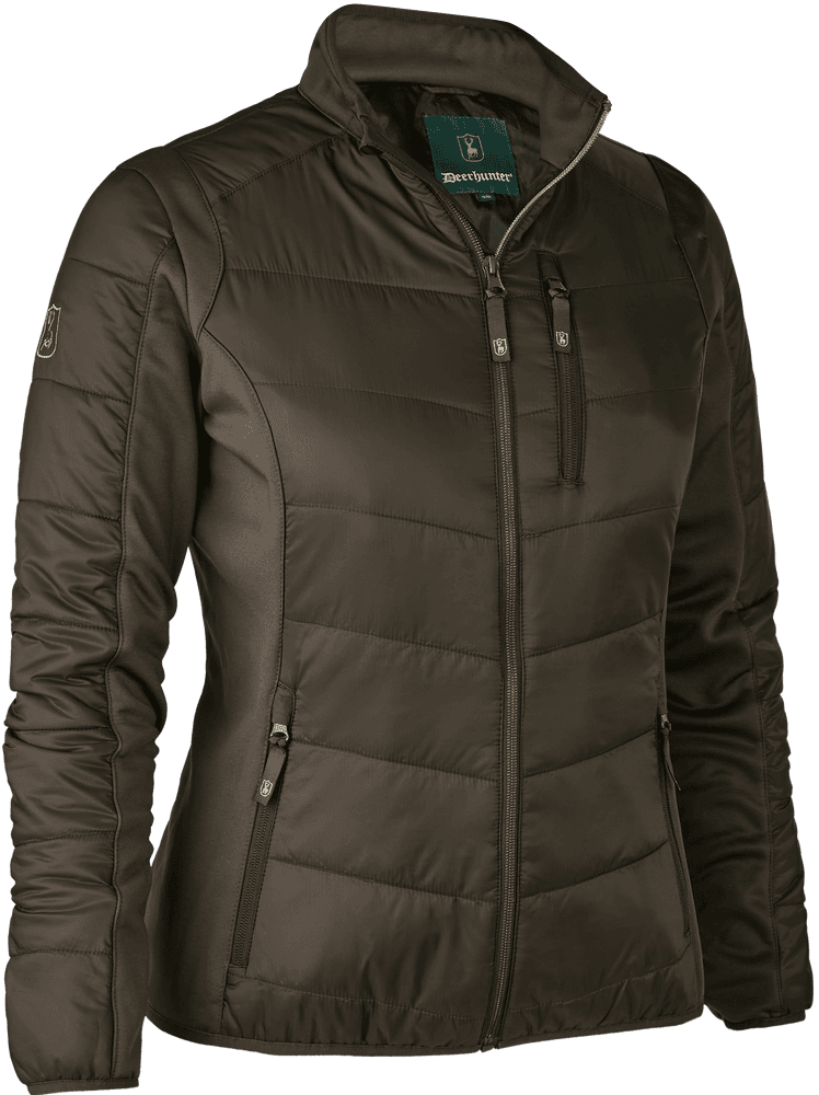 Lady Heat Padded Jacket naisten topattu lämpötakki, ruskea, view: 0