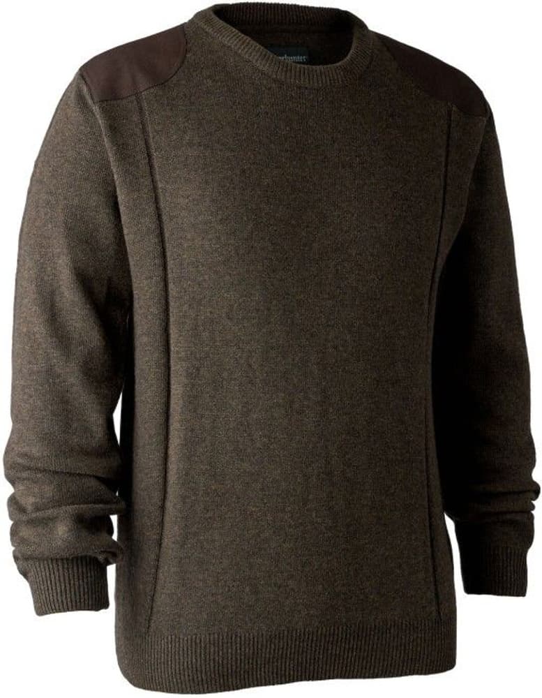 Sheffield Knit w. O-Neck Dark Elm, view: 0