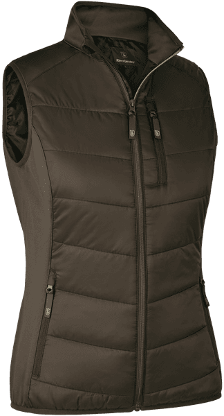 Lady Heat Padded Waistcoat naisten lämpöliivi, ruskea, view: 0