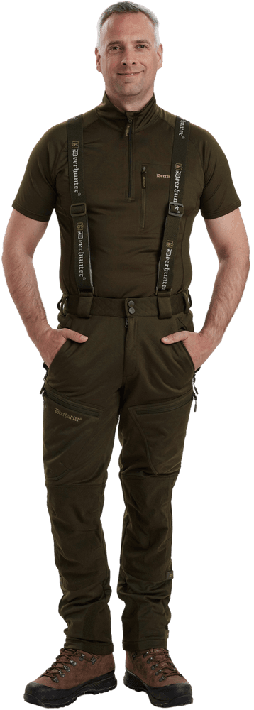 Excape Softshell Trousers metsästyshousut, vihreäruskea, view: 3