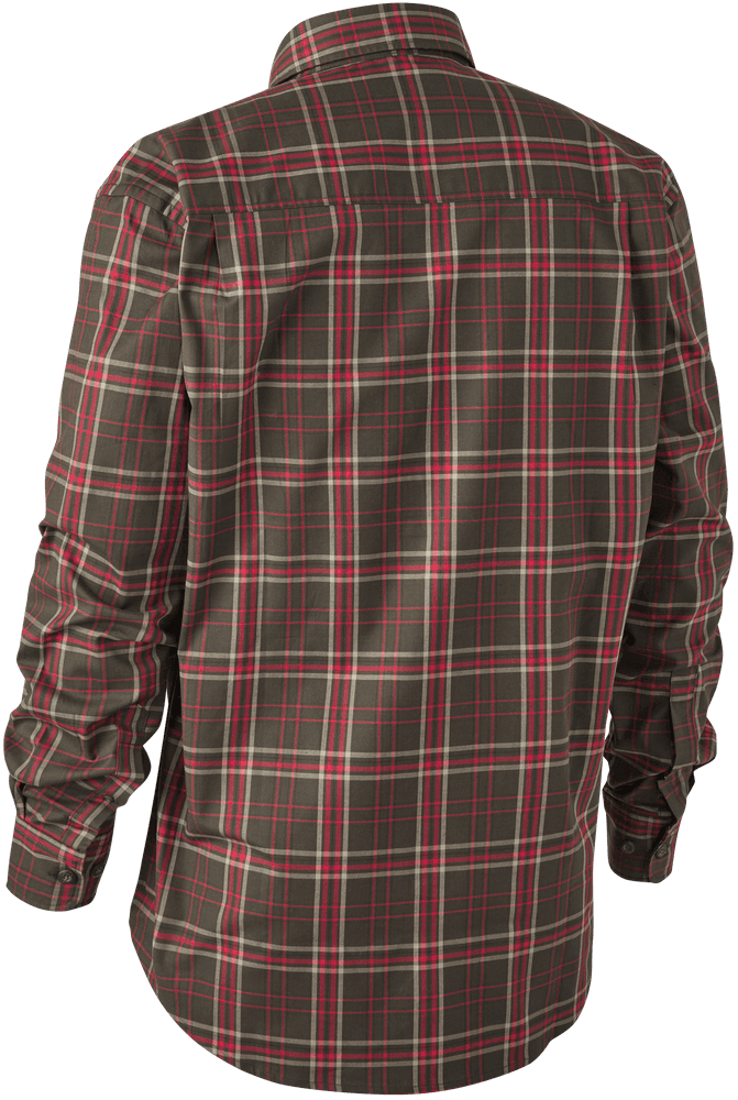 Eli Shirt kauluspaita, vihreä/punainen, view: 1