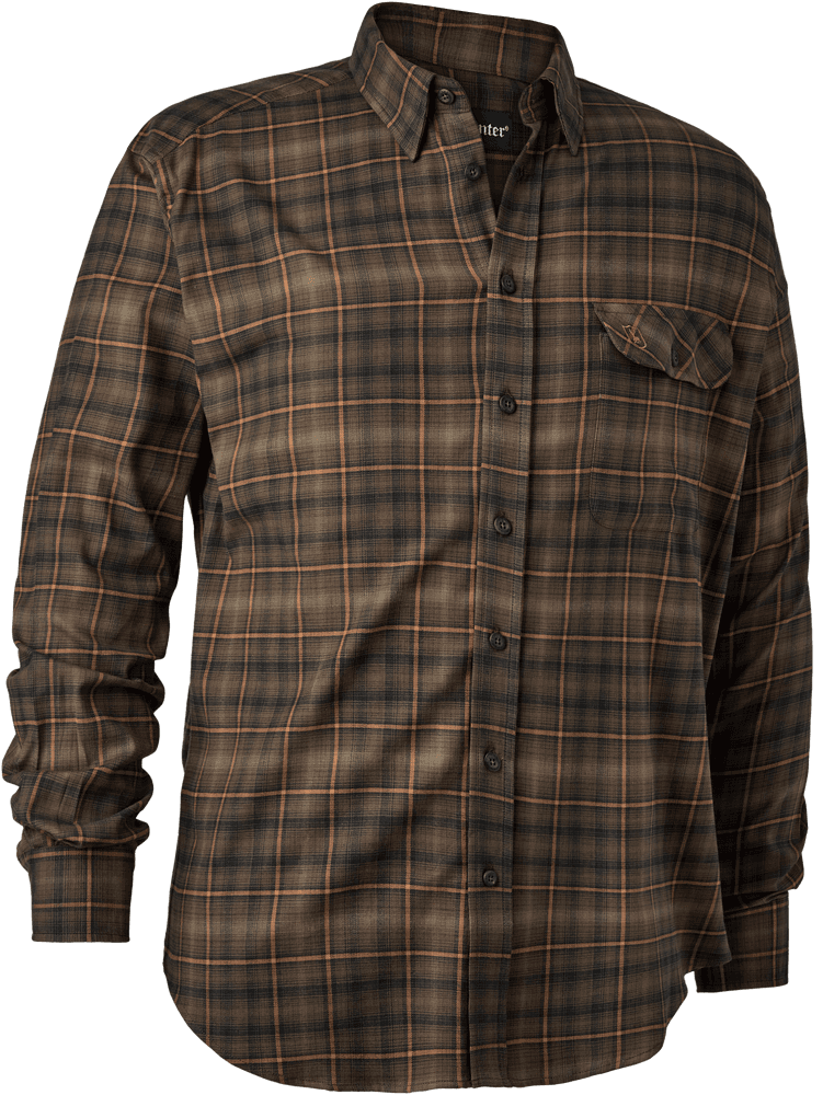 Eric Shirt kauluspaita, vihreä/ruskea, view: 0
