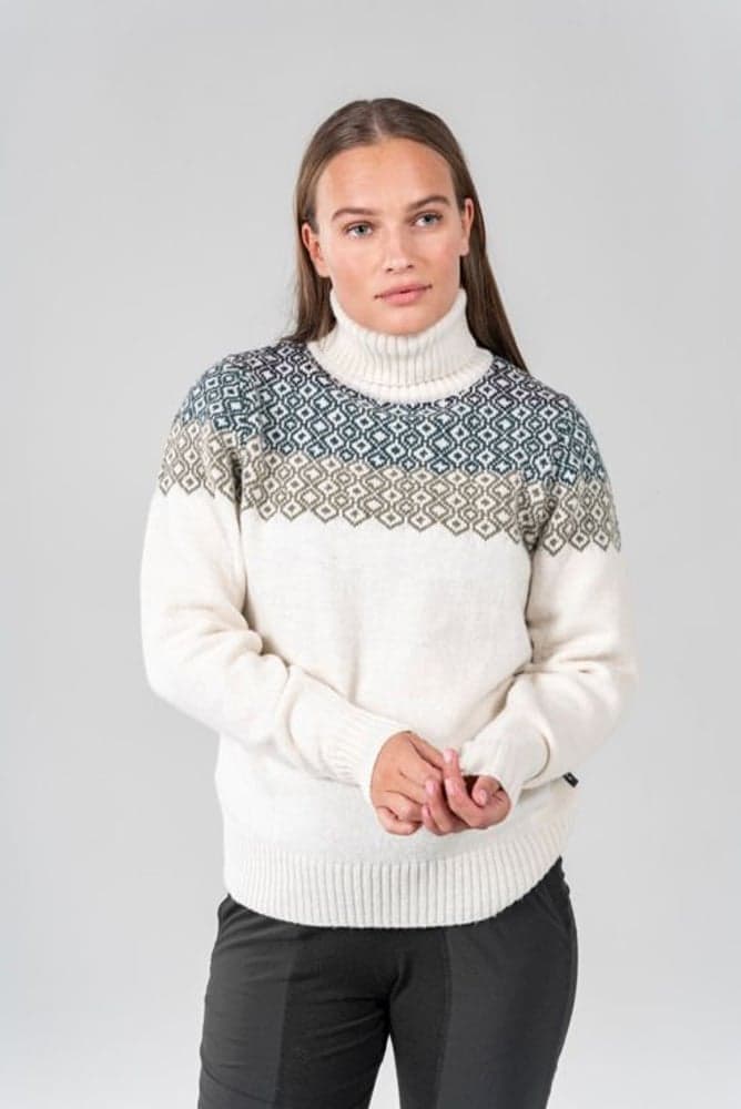 Syvde Wool High Neck villapaita, valkoinen, view: 1
