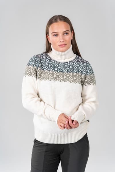 Syvde Wool High Neck villapaita, valkoinen, view: 1