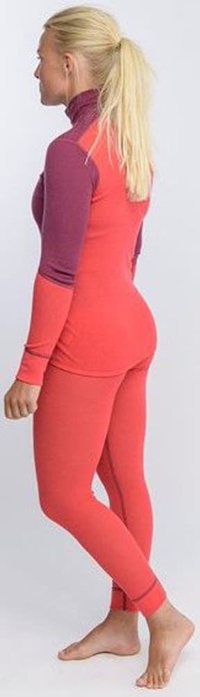 Wool Mesh naisten zip on/off -kerrastohousut, Beetroot/Poppy, view: 3