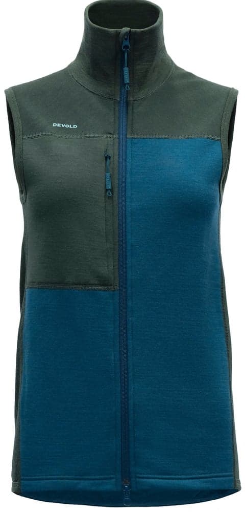 Nibba Hiking Woman Vest naisten merinovillainen liivi, Woods, view: 0