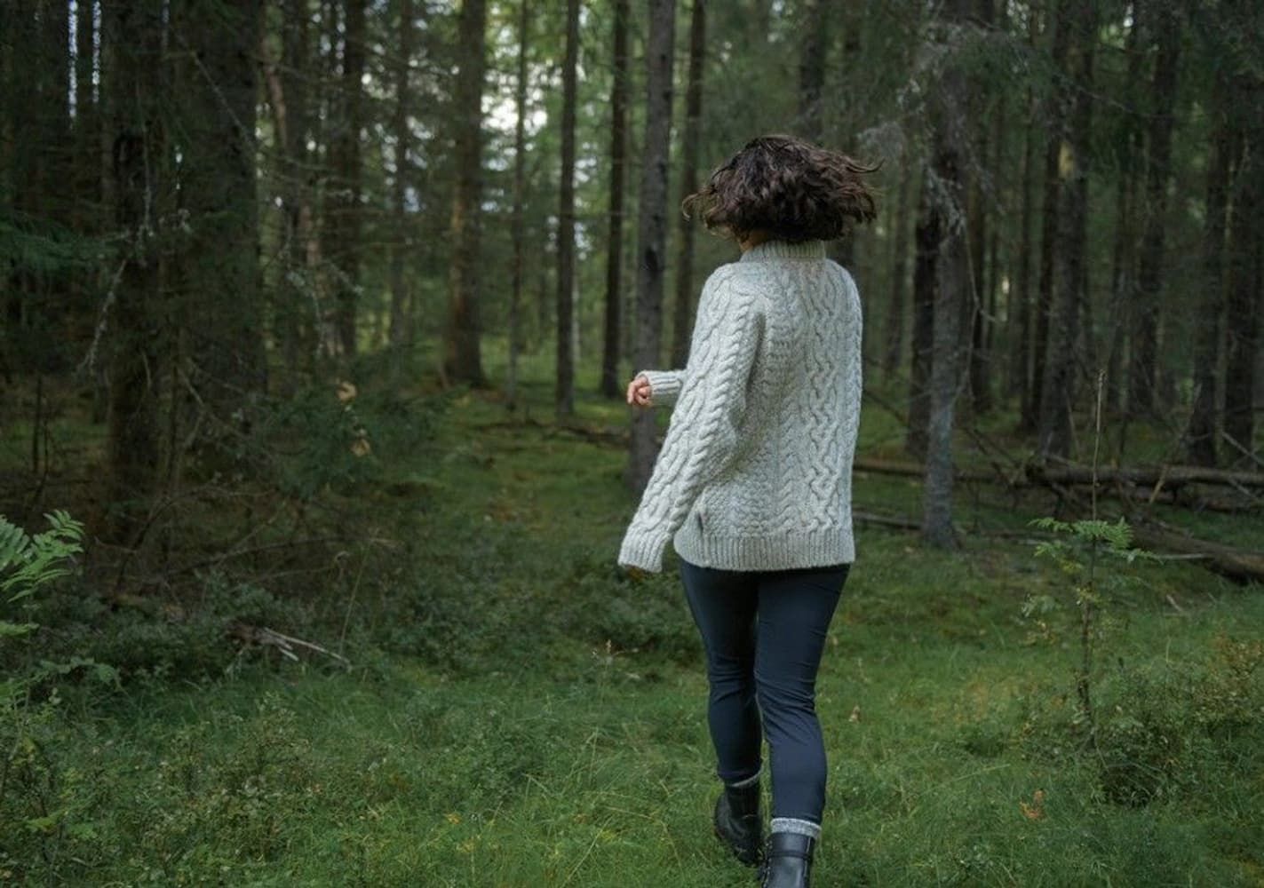 Sandøy Sweater Crew Neck Unisex -villapaita (Grey Melange), view: 3