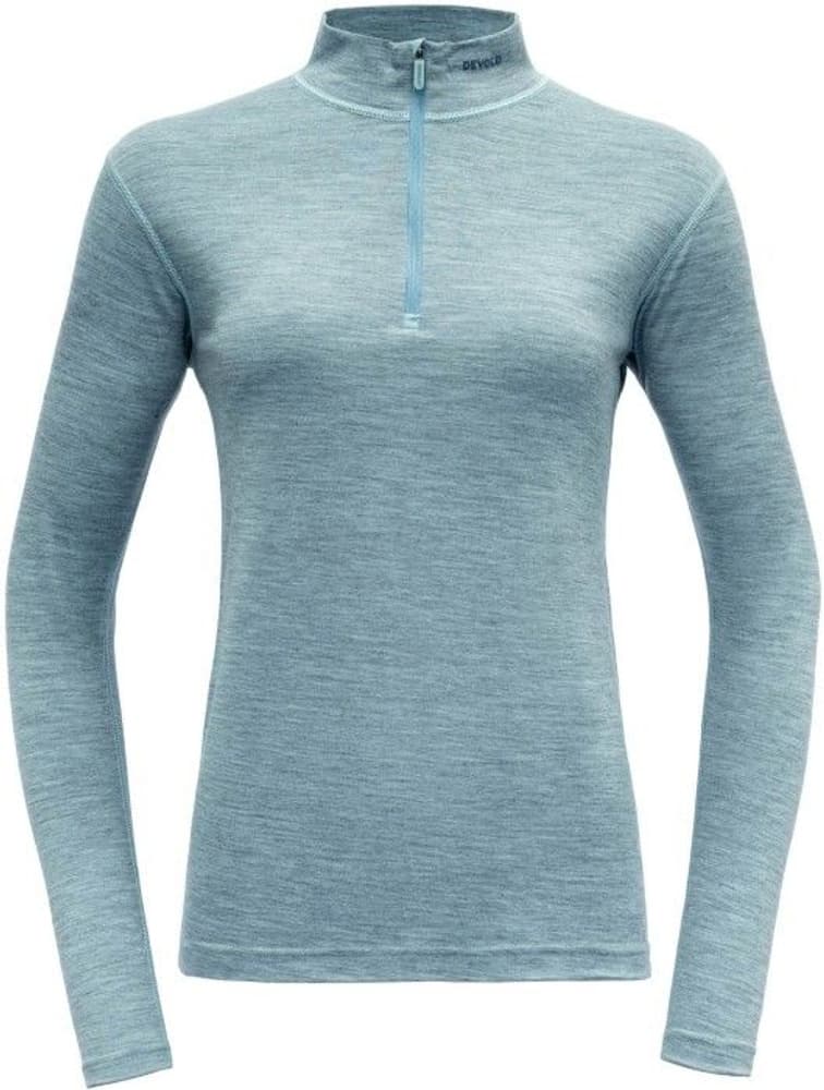 Breeze Half Zip Neck naisten merinokerrastopaita, vaaleansininen, view: 0