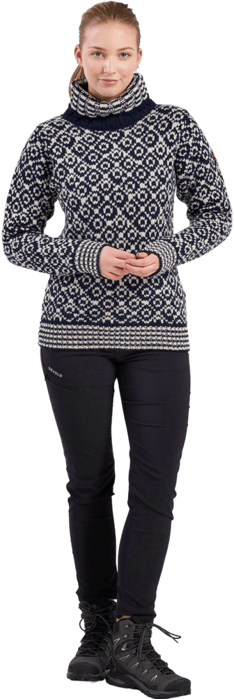 Svalbard Wool High Neck villapaita, unisex, musta/valkoinen, view: 2