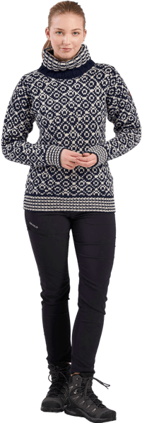 Svalbard Wool High Neck villapaita, unisex, musta/valkoinen, view: 2