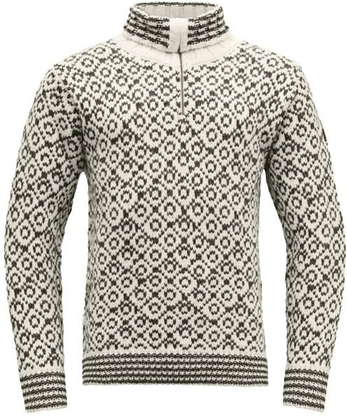 Svalbard Sweater Zip Neck Off Off White/Anthracite, view: 0